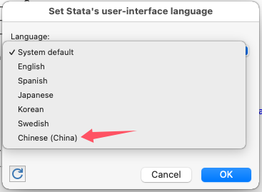 选择“Chinese（China）”