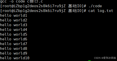 实验结果：以 w 方式写入后，log.txt 中生成了对应内容。