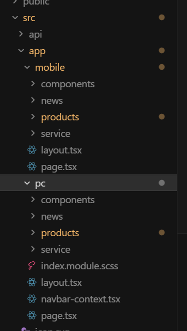 更改后的项目文件结构
