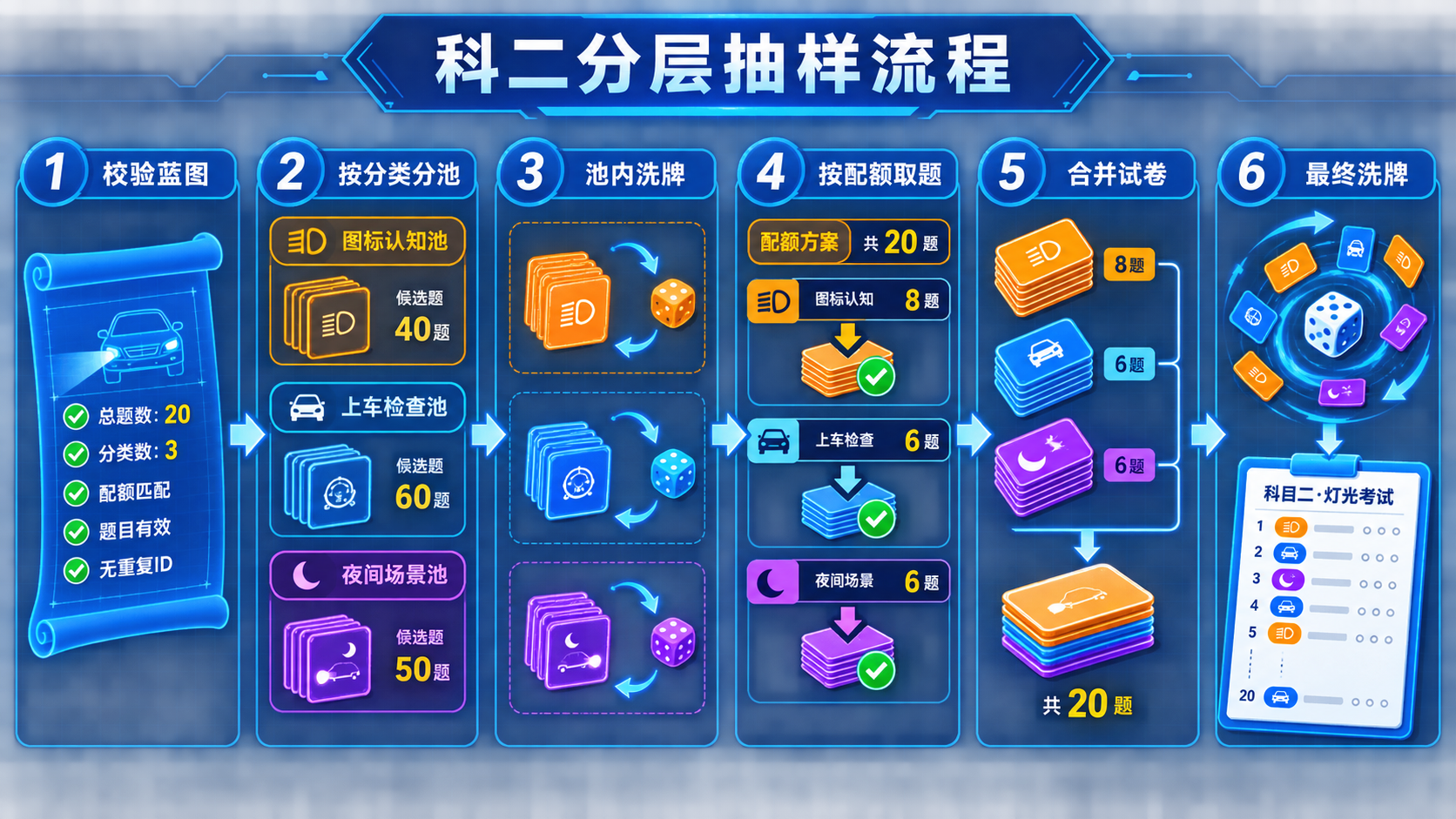 考试蓝图分层抽样流程