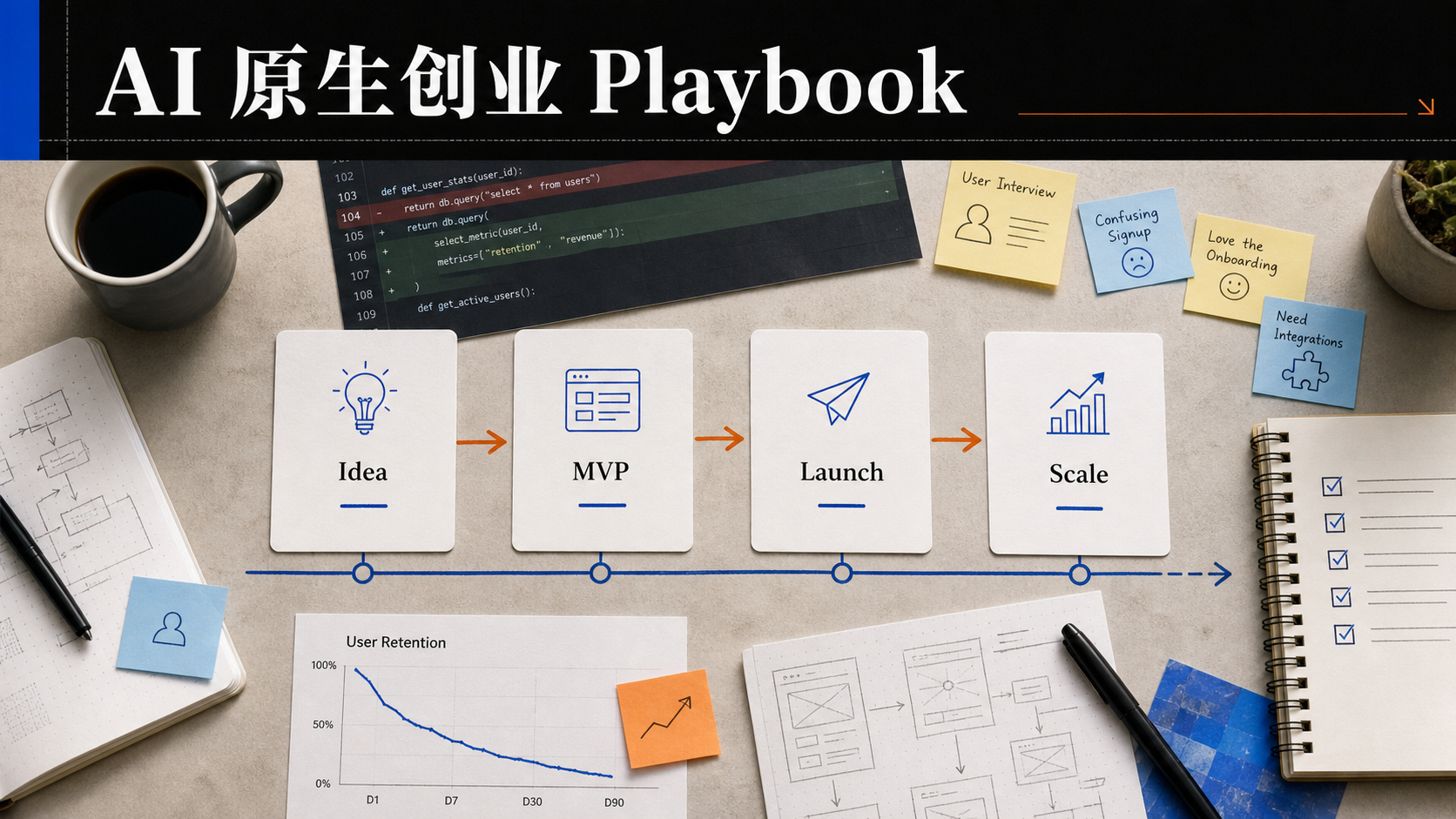 AI 原生创业四阶段 Playbook 封面