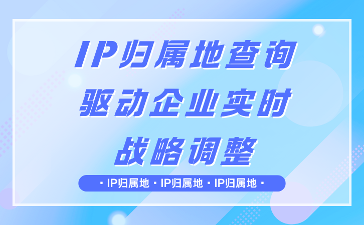 IP归属地查询驱动企业实时战略调整述
