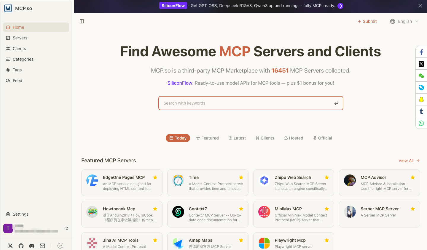 mcp.so主页