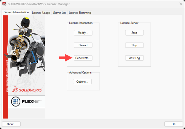 重新激活SOLIDWORKS许可证