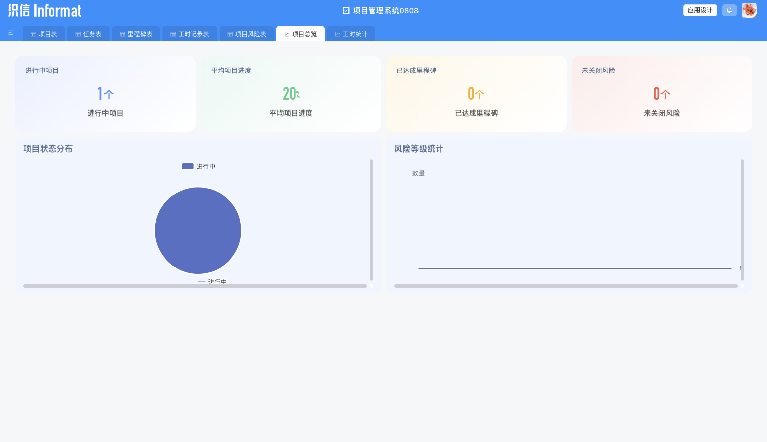 项目总览指标