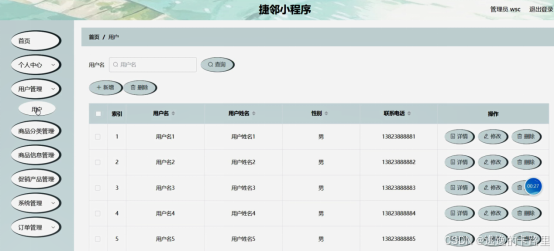 图5-10用户管理界面图
