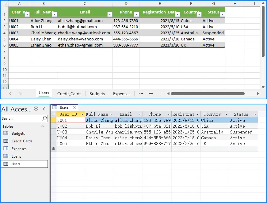 C#将Excel数据导入Access数据库