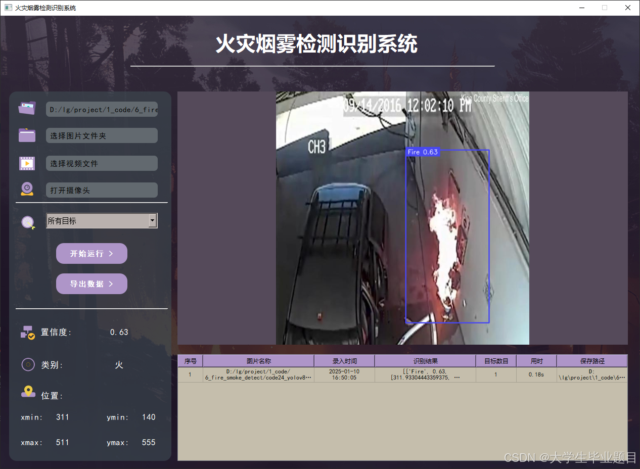 毕业项目推荐:基于yolov8/yolov5/yolo11的火灾烟雾检测识别系统(python+卷积神经网络)_基于树莓派和深度学习 ...