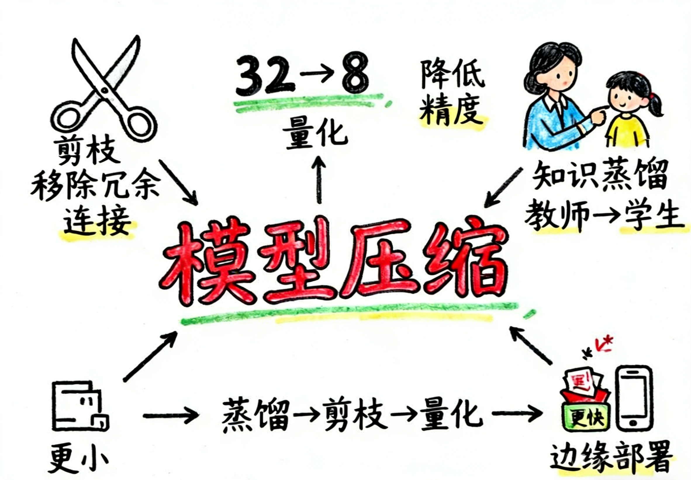 一文读懂【模型压缩 3 大核心技术】:剪枝、量化、知识蒸馏-CSDN博客