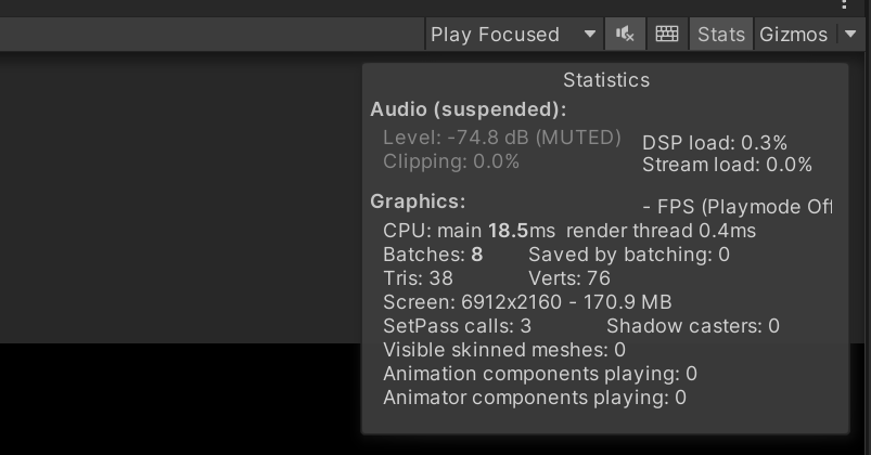The Rendering Statistics window_unity怎么打开stat-CSDN博客