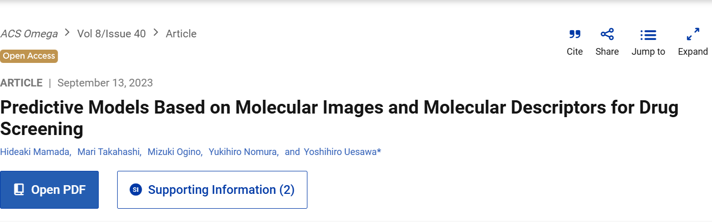 Predictive Models Based on Molecular Images and Molecular Descriptors for Drug Screening