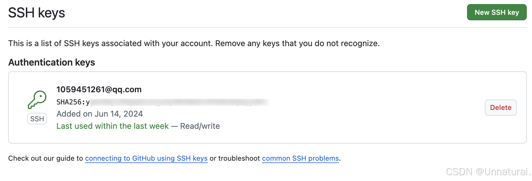 我使用的是之前生成的密钥,并且之前已添加配对