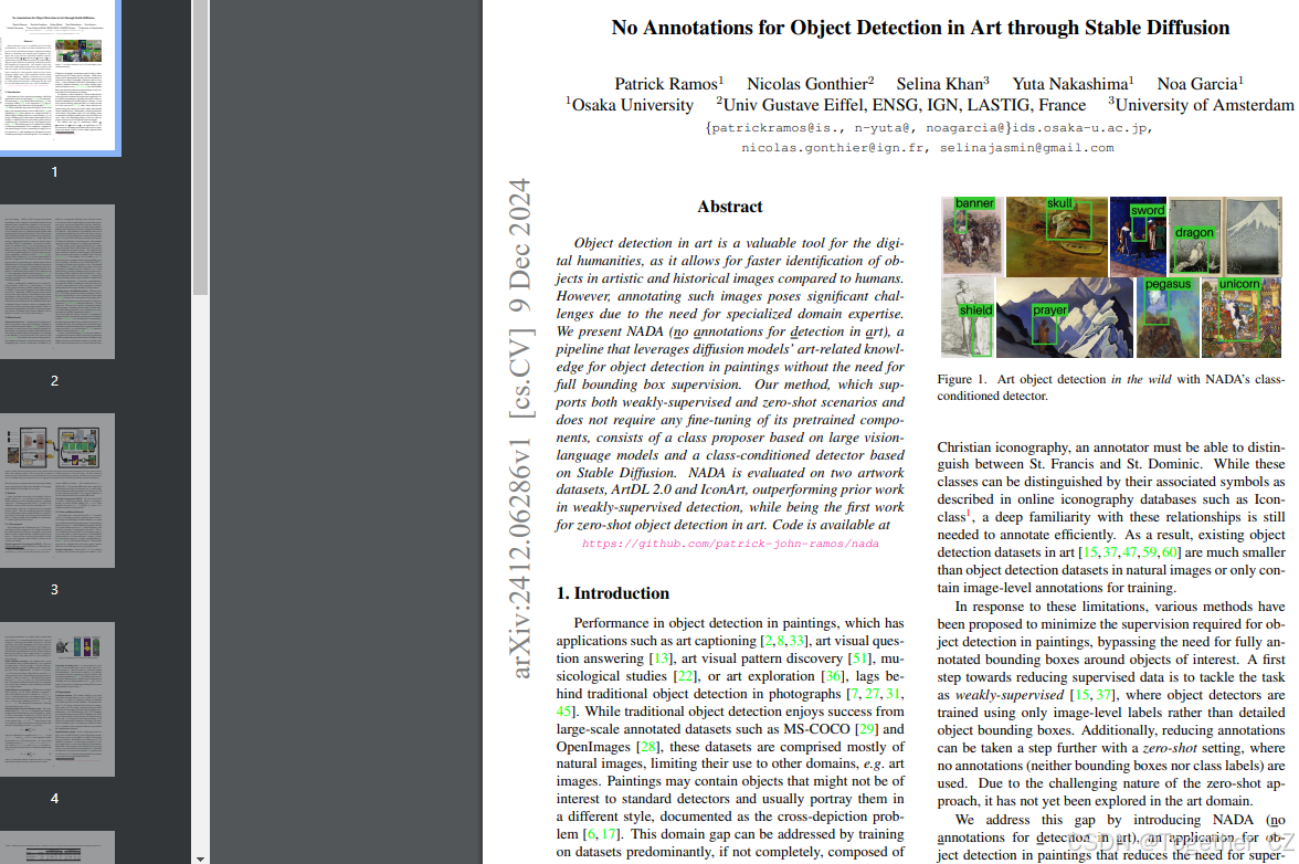 No Annotations for Object Detection in Art through Stable Diffusion——无 ...