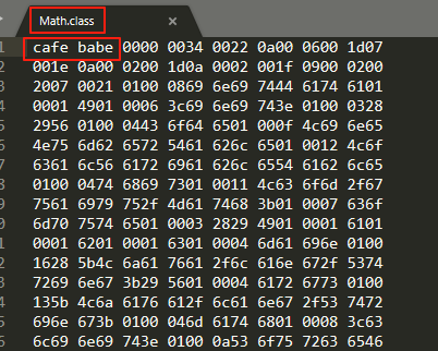 字节码文件内容