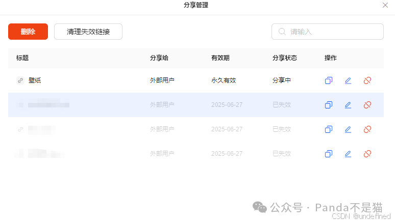 分享管理