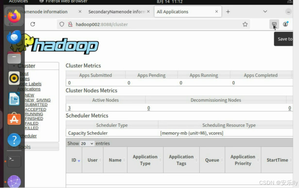 hadoop002:8088