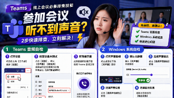 参加 Teams 线上会议听不到声音怎么办?一篇文章教你快速排查音频问题封面图