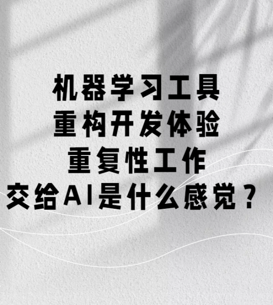 机器学习工具重构开发体验，重复性工作交给AI是什么感觉？