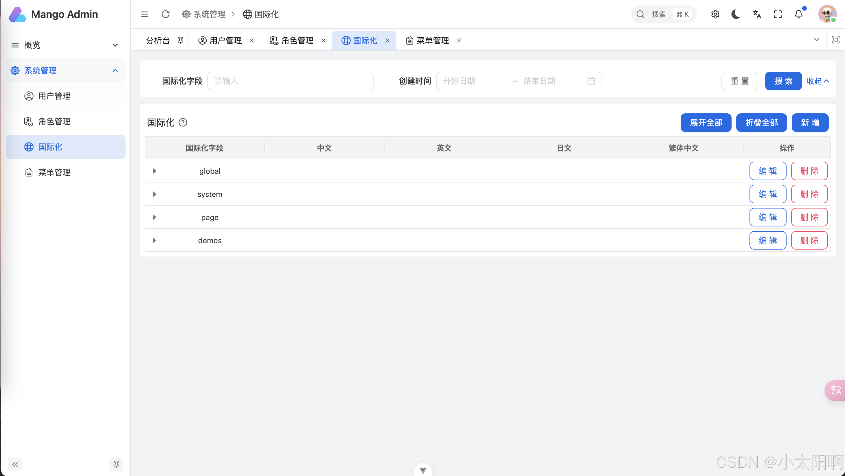 [特殊字符]【开源推荐】基于Vue3 + Mango.js的轻量级后台模板Mango Admin发布，RBAC+国际化开箱即用！-CSDN博客