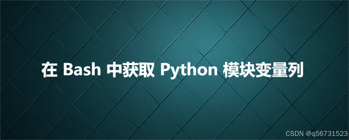 在 Bash 中获取 Python 模块变量列