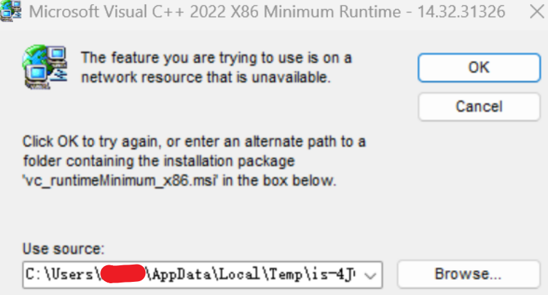 电脑安装软件提示 Microsoft Visual C++ 2022 X86 Minimum Runtime 错误解决_vc++2022 ...