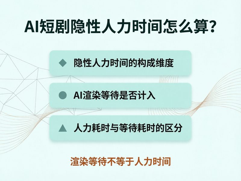 隐性人力时间怎么算、AI渲染等待算不算，行业实测口径给出了纯人工工时的具体区间。