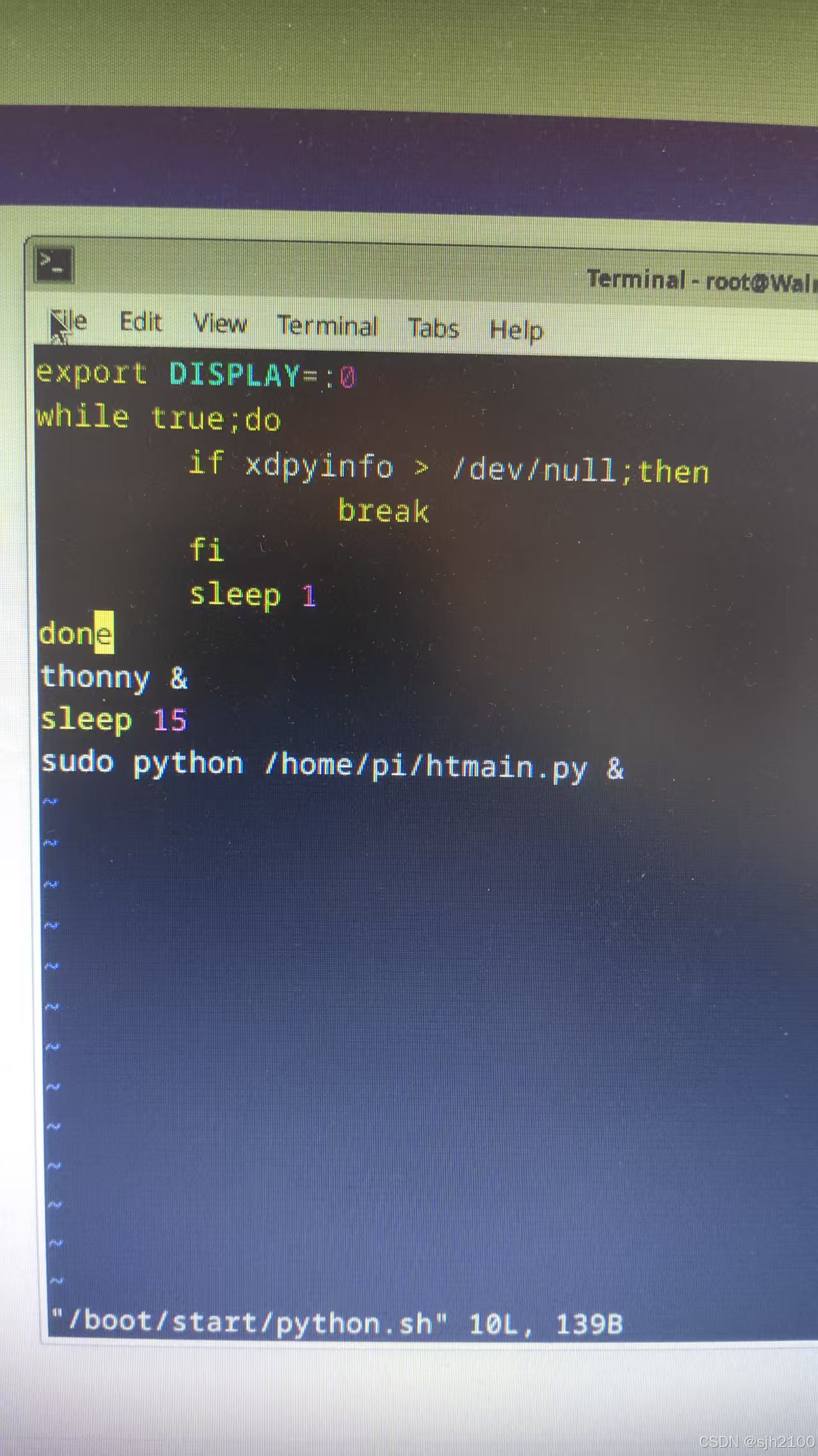 核桃派2B 开机自动运行Python代码没有反应-CSDN博客
