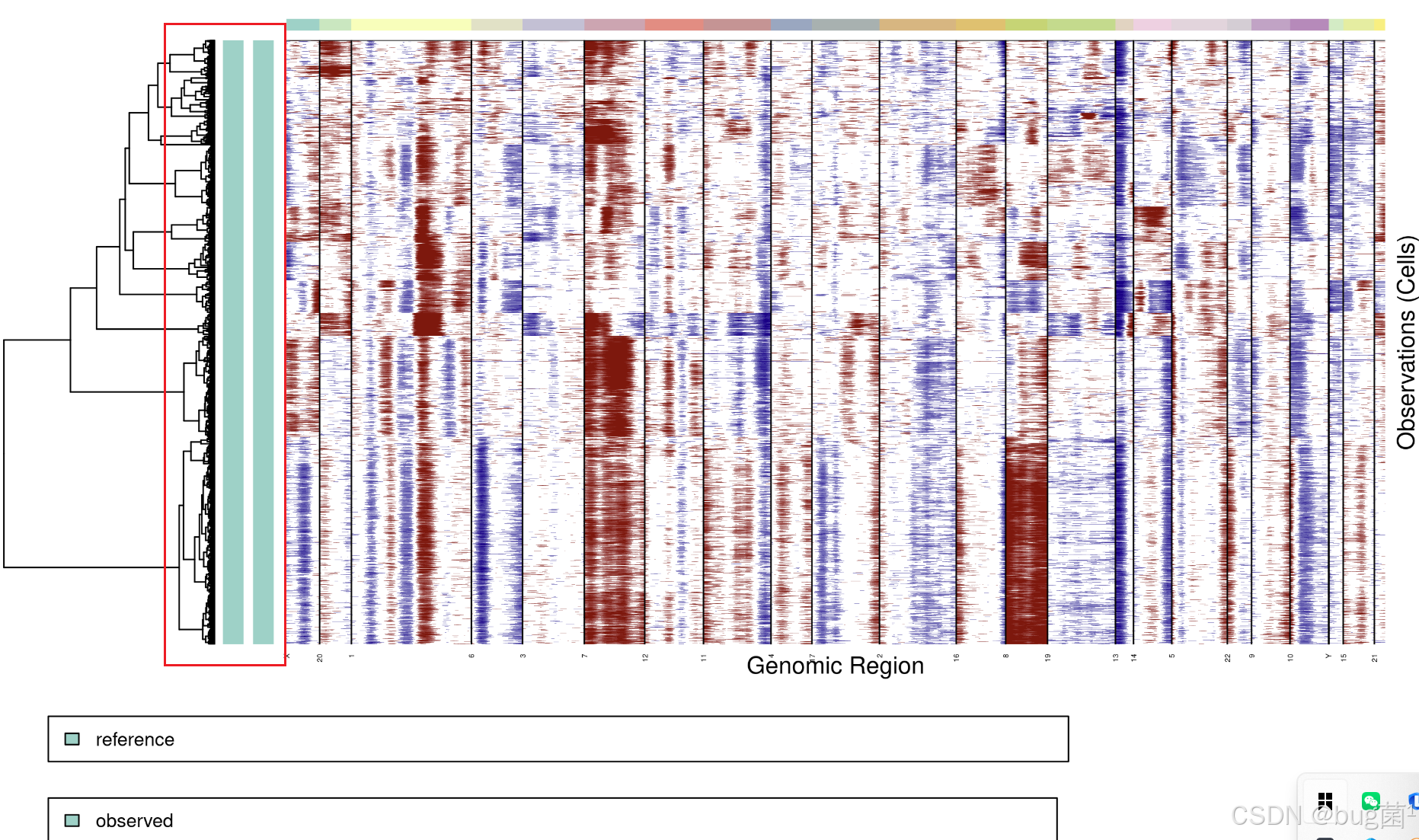 单细胞inferCNV求：热图下方的dendrogram（分层聚类树）中只显示“observed“这一个标签，而没有显示期望的0-9号上皮细胞 ...