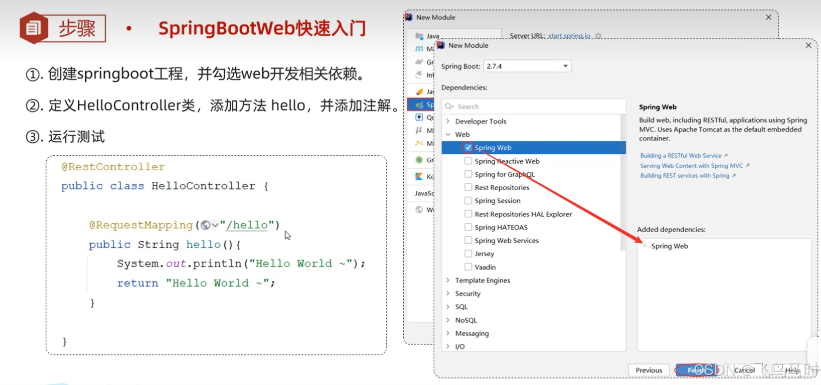 SpringBoot快速入门案例基本步骤