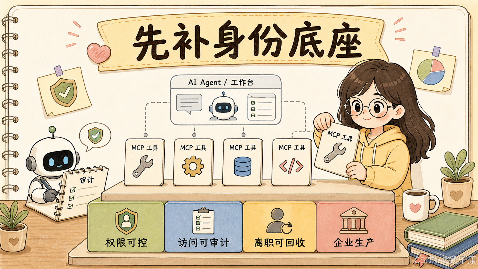 先补身份底座 插画