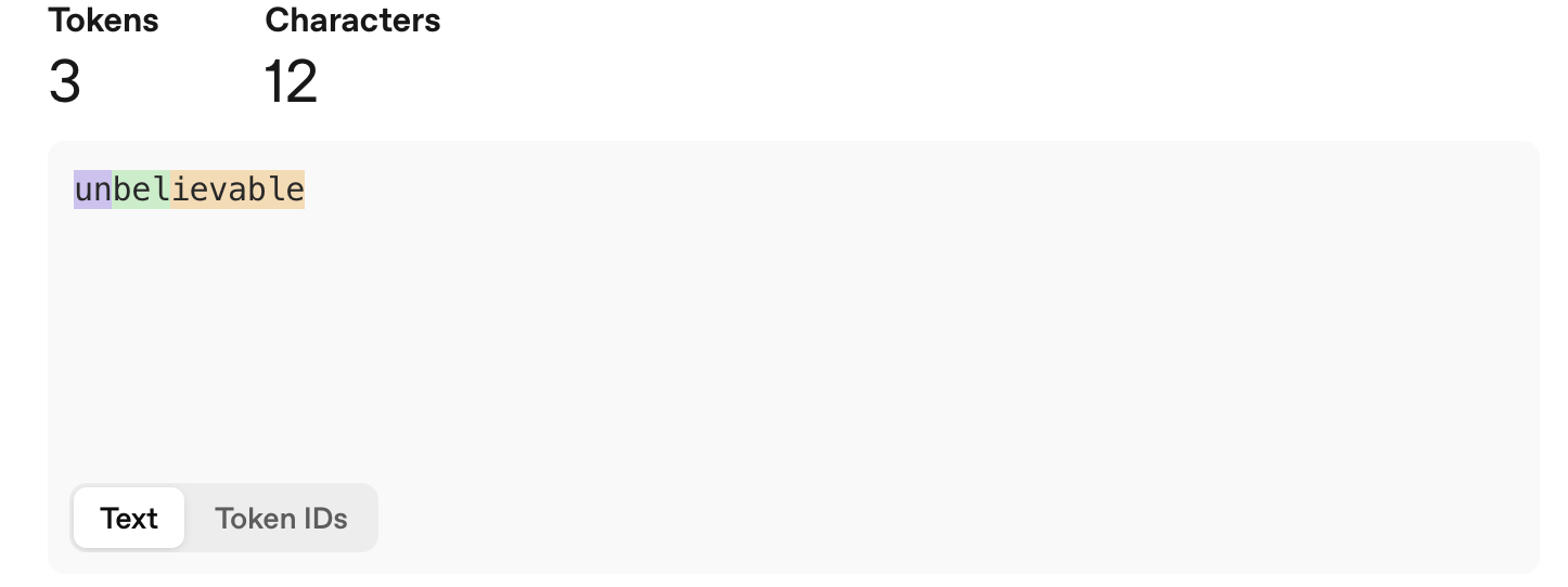 tokenized unbelievable