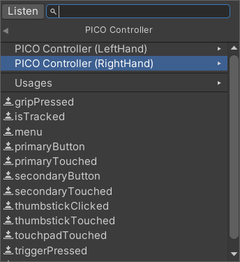 Unity中PICO按键事件绑定_unity3d pico 使用inputactionreference触发动作