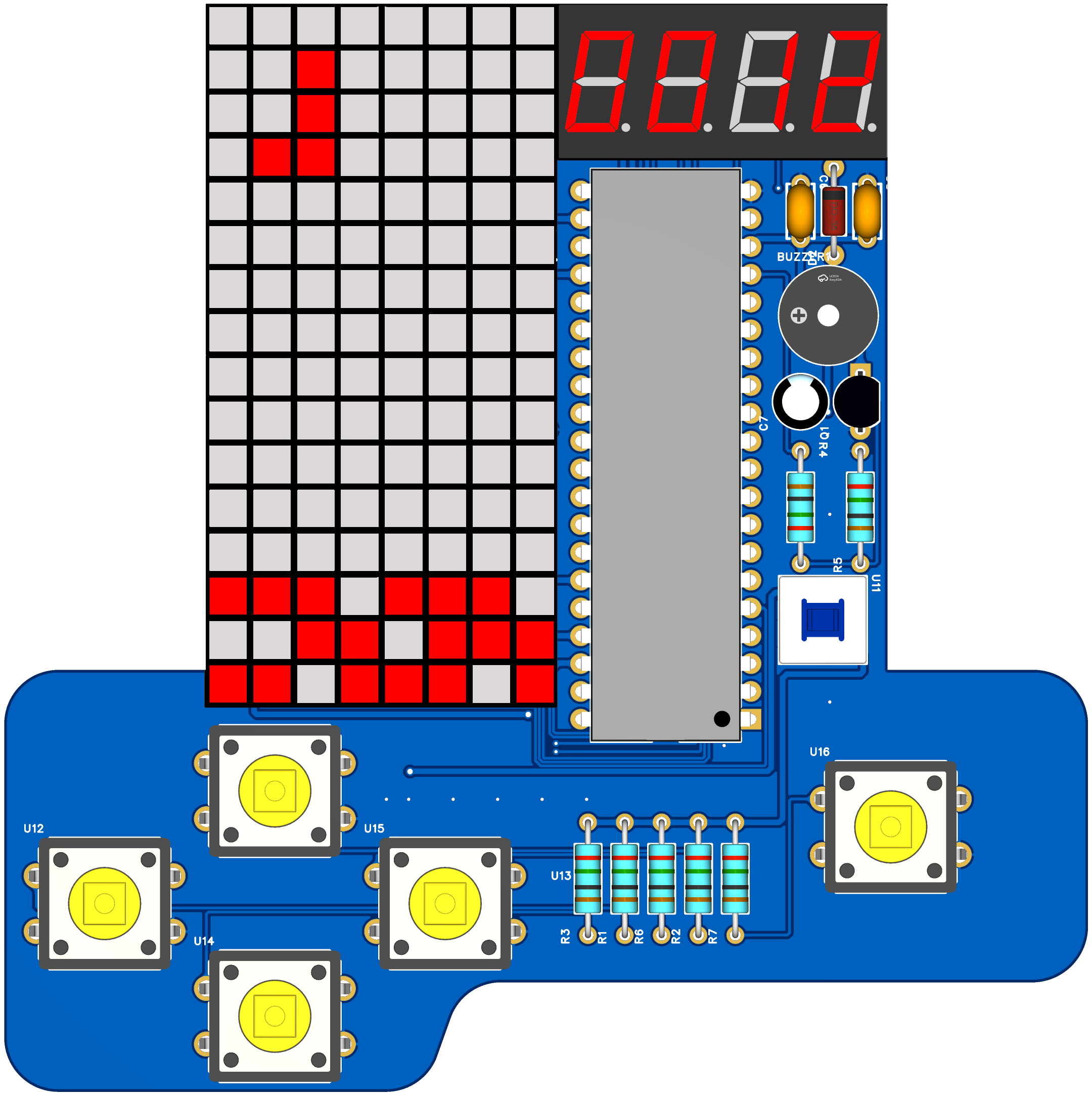 51单片机俄罗斯方块开机动画