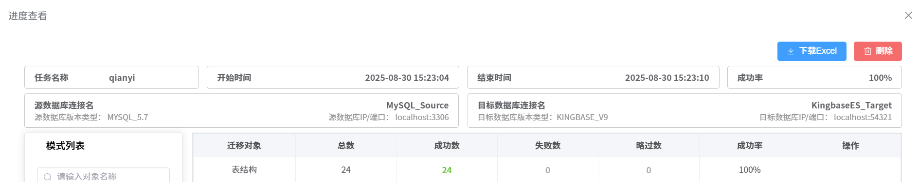 迁移进度监控