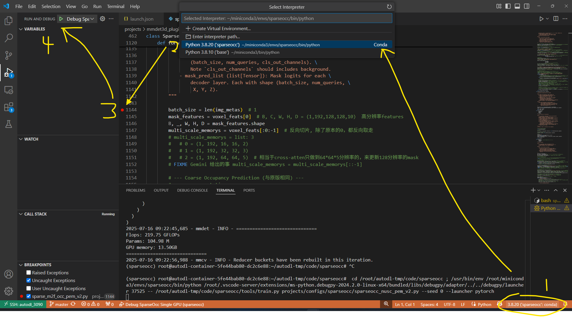 [实验日志] VS Code 连接服务器上的 Python 解释器远程调试 (含 Pytorch 分布式 torch.distributed.launch 的调试.json配置)_vscode远程调试python