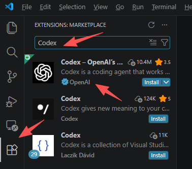 Codex 插件搜索结果