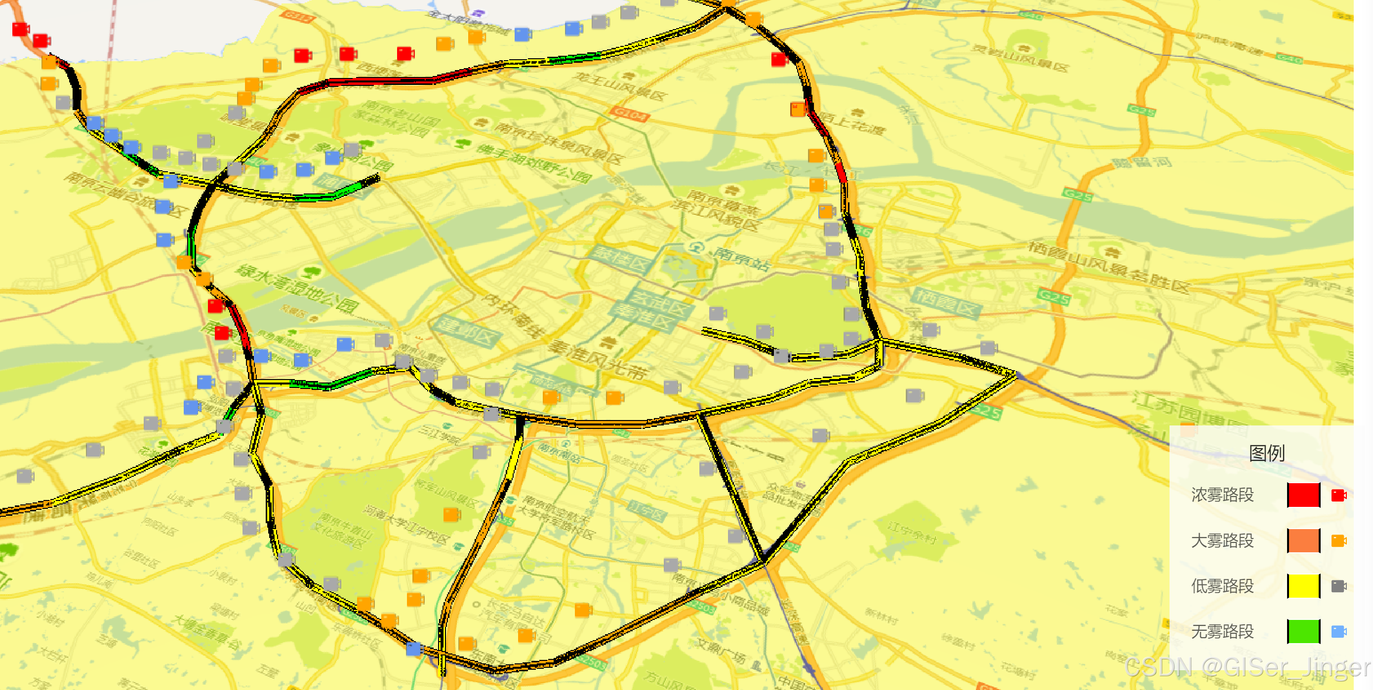 Cesium加载高速公路样式线图层和利用CSS撰写高速公路样式