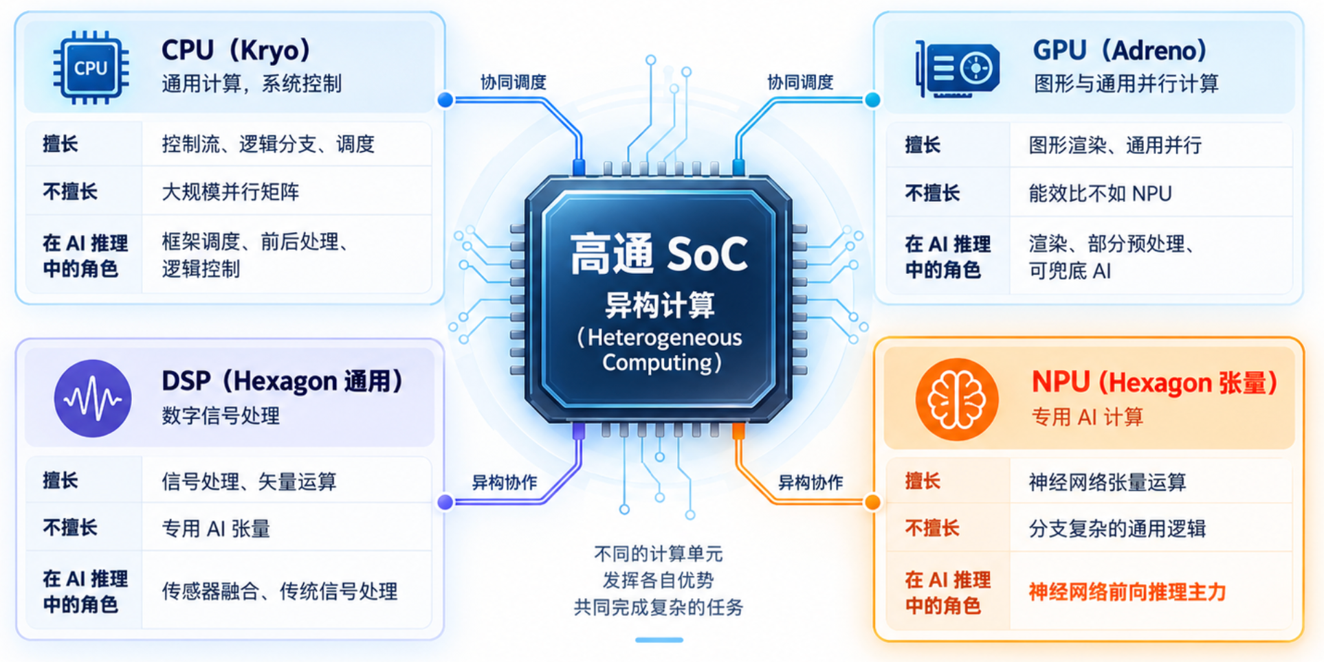四者各自分工图