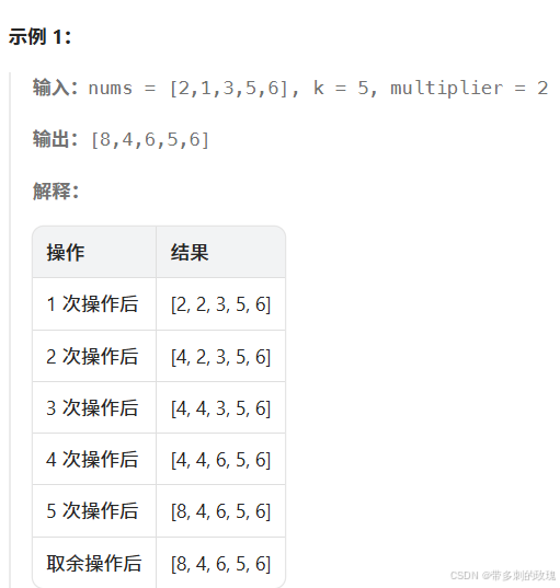 Leecode刷题C语言之k次乘运算后的数组②