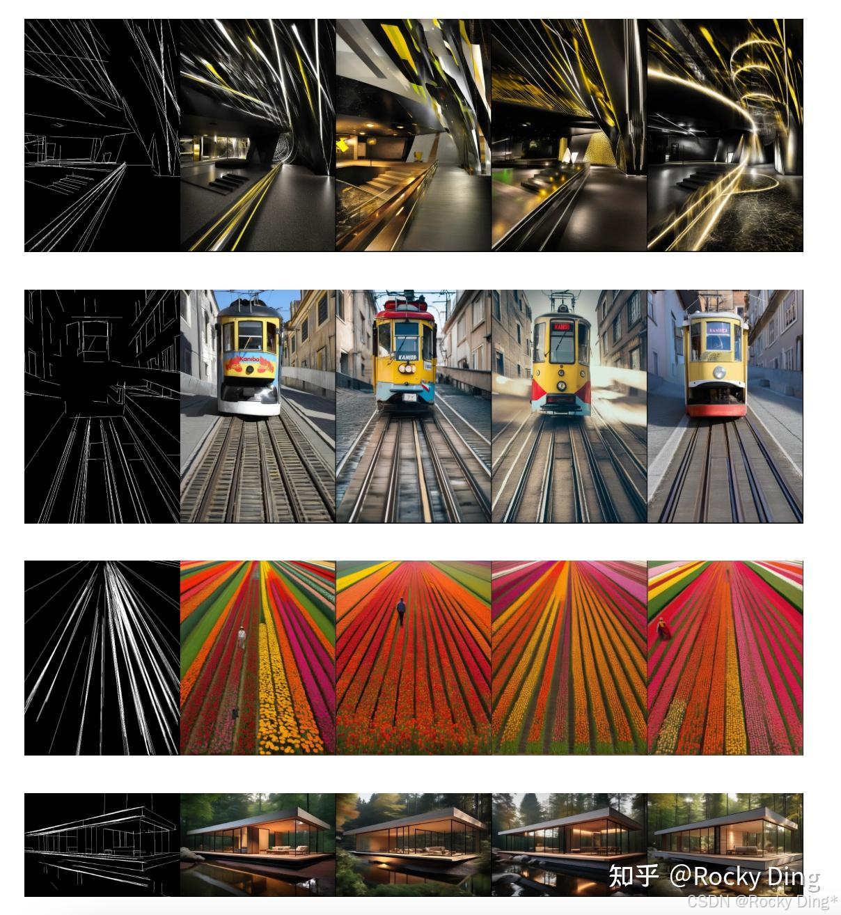 SDXL ControlNet Union模型的MLSD控制生成效果