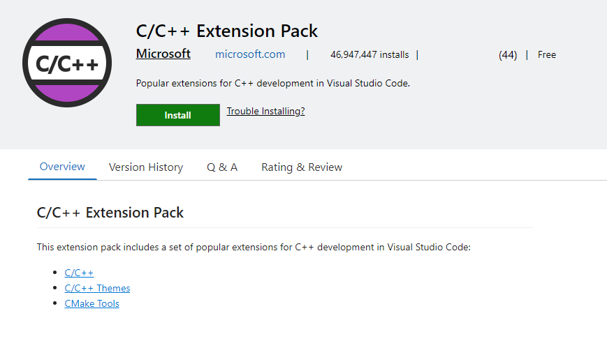 C/C++ Extension Pack