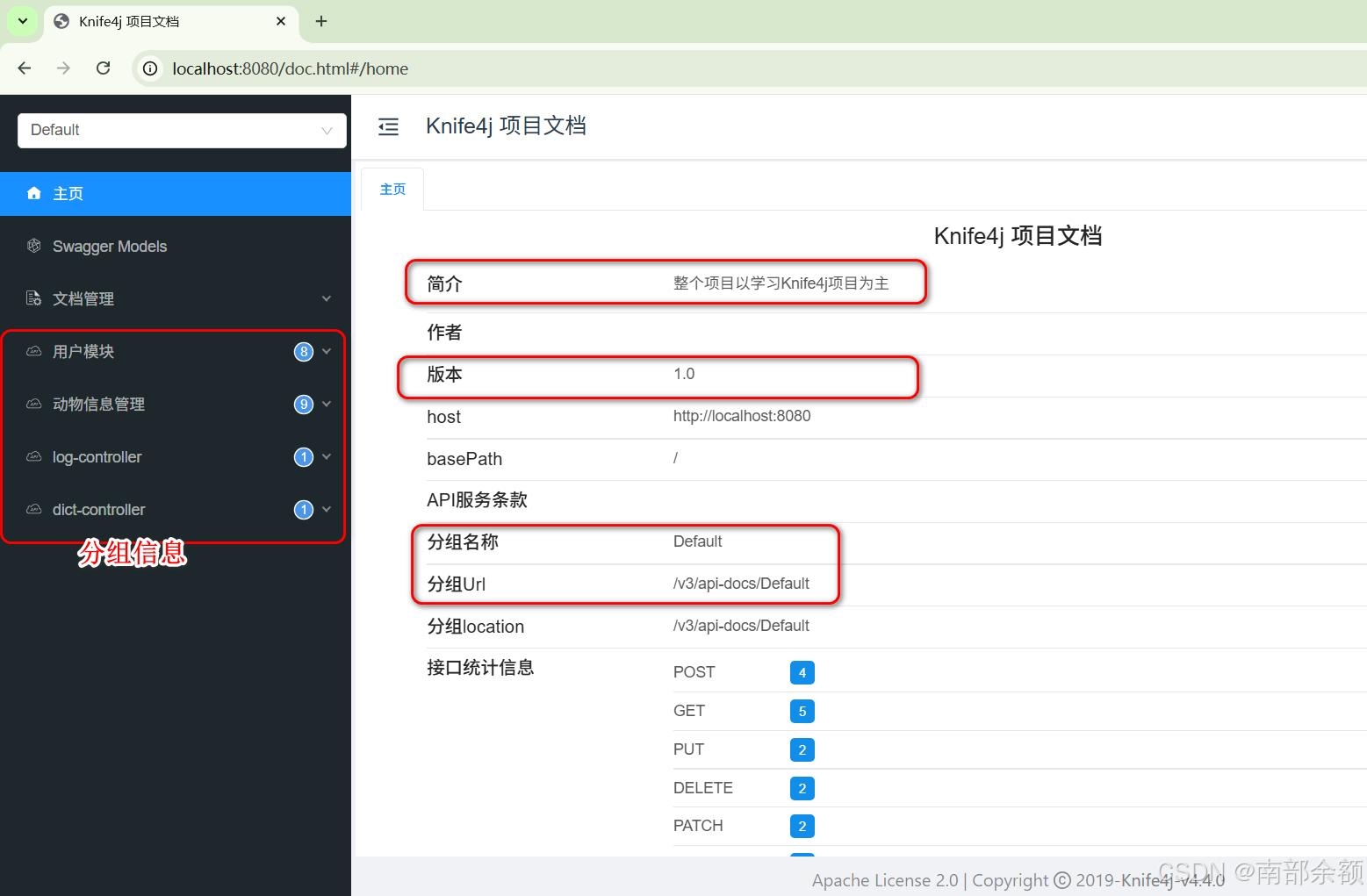 Knife4j项目文档预览