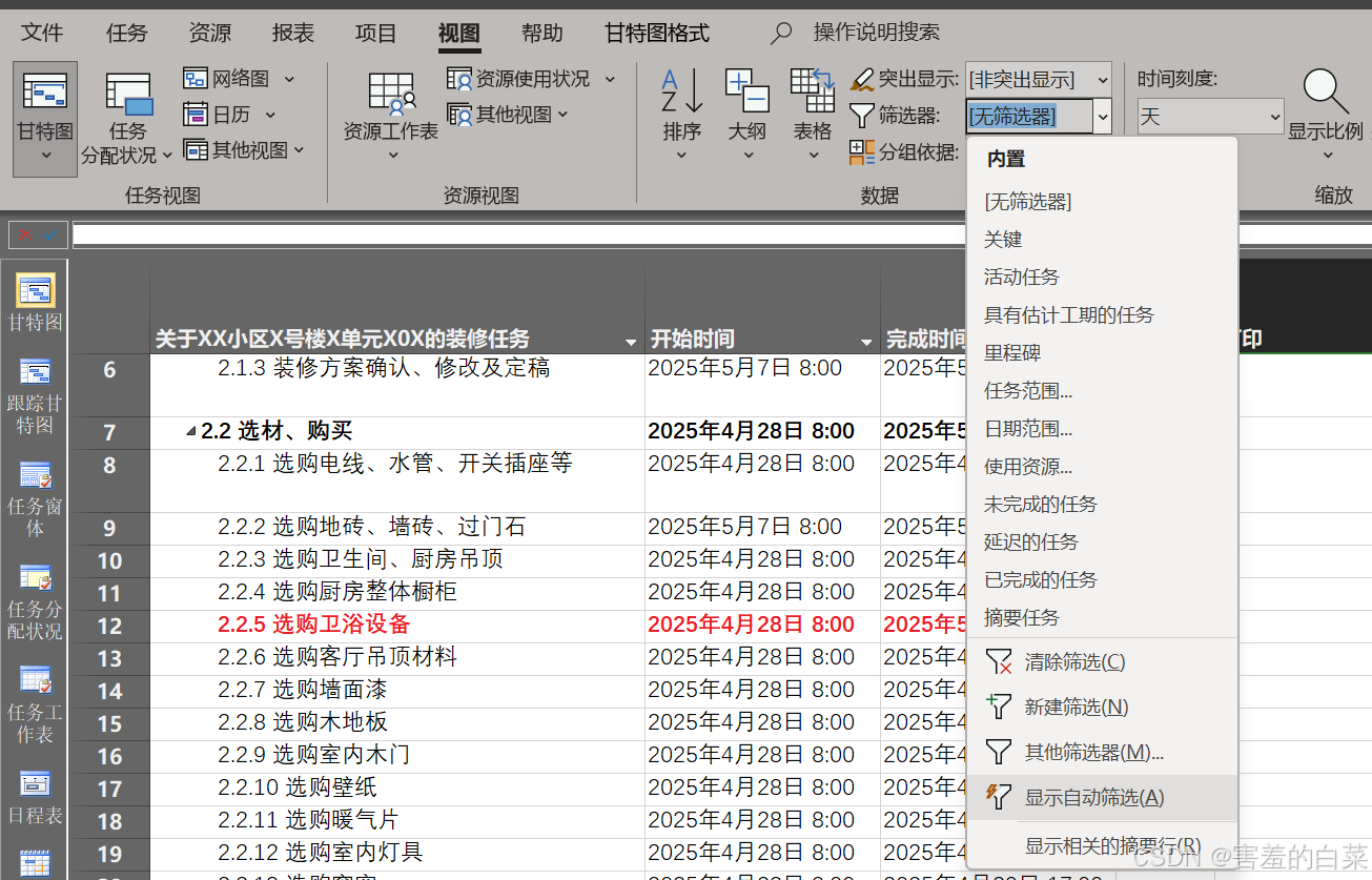 2025最新出版 Microsoft Project由入门到精通(三)_microsoft project教程-CSDN博客
