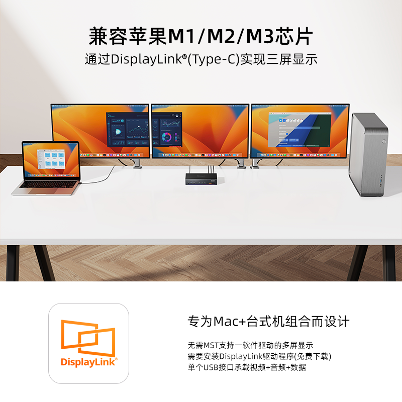 MST vs DisplayLink：台式机+笔记本+三屏工作站如何选？HDC203-P24与HDC203-PM24选购指南