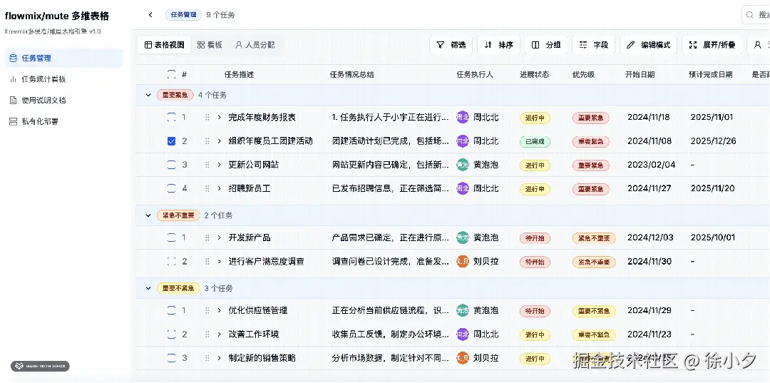 一2个月写的可视化+多维表格编辑器Mute, 上线!_mute多维表-CSDN博客