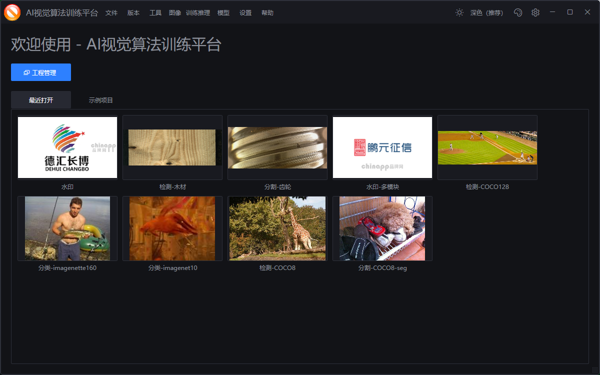 项目首页