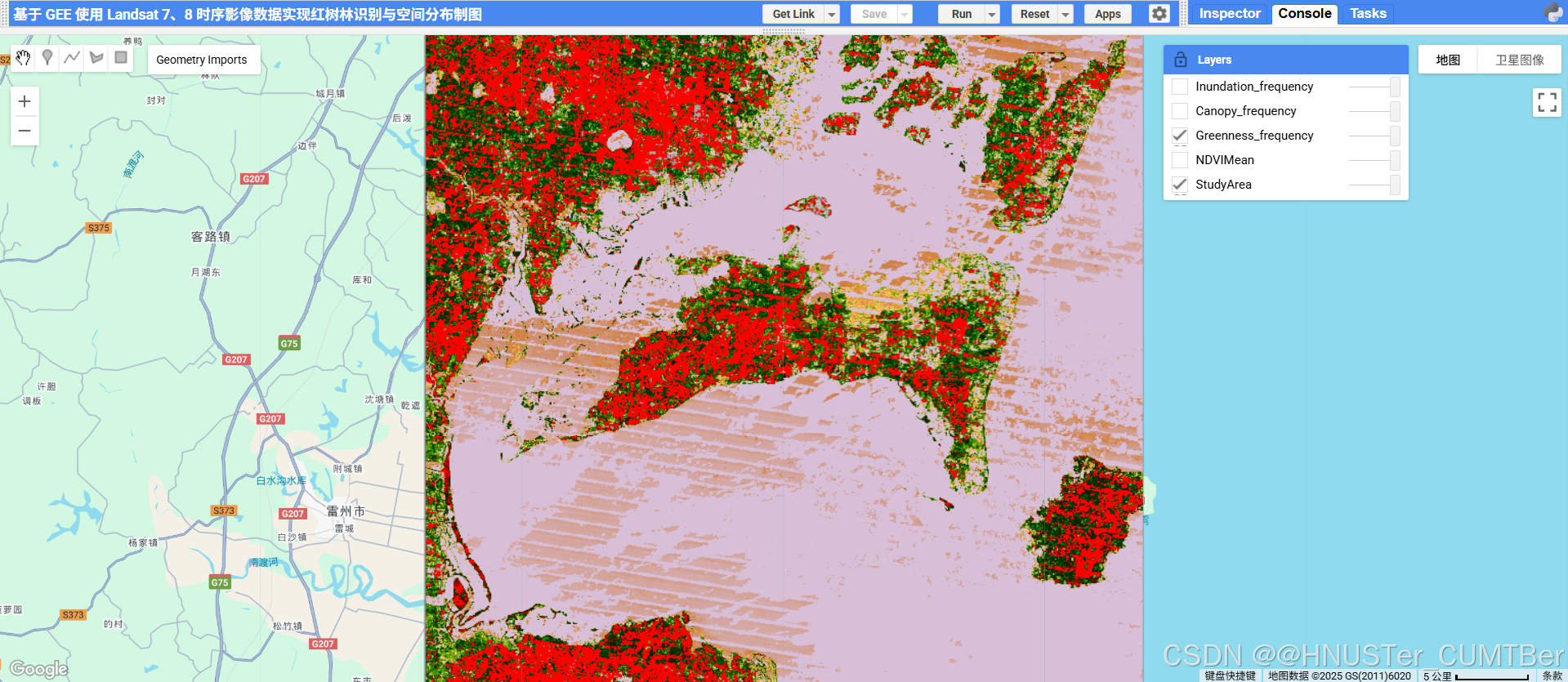 基于 GEE 使用 Landsat 7、8 时序影像数据实现红树林识别与空间分布制图_gee平台 红树林 生物量-CSDN博客