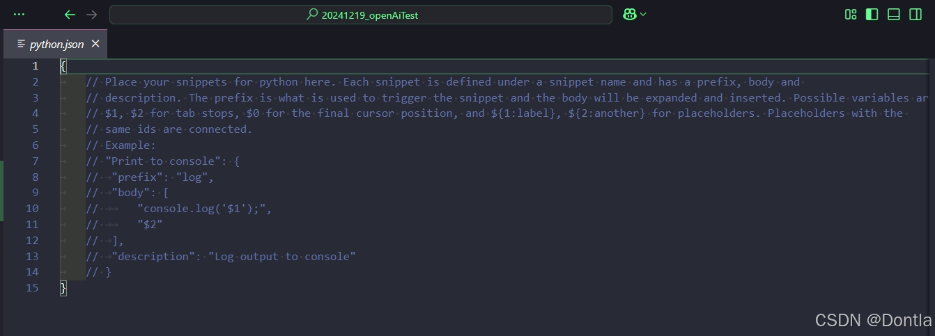 vscode Snippets代码片段、预定义代码模板(自动添加作者、时间信息)(Preferences: Configure User ...