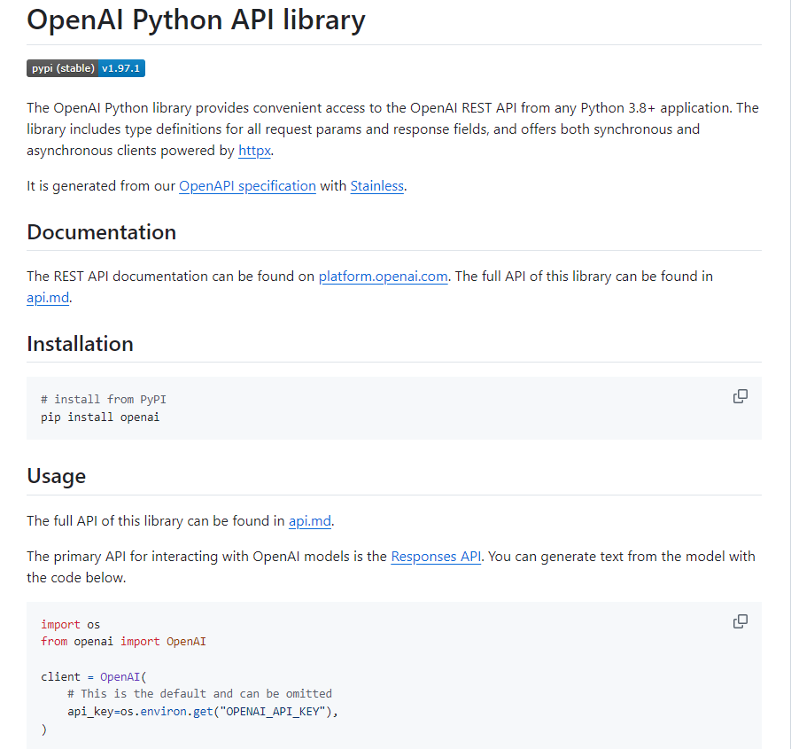 github - goodtab cpopenai-python: openai python api... openai-python v1.97.1版本详解:功能优化与修复全解析-CSDN博客