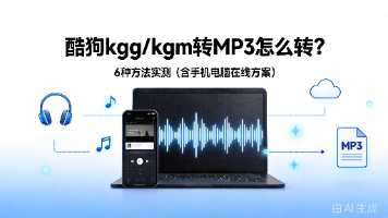 酷狗kgg/kgm转MP3怎么转?2026年6种方法实测(含最新kgg解密)封面图